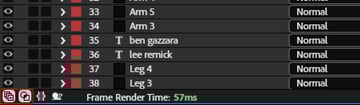 timeline corner buttons