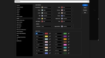 label colors