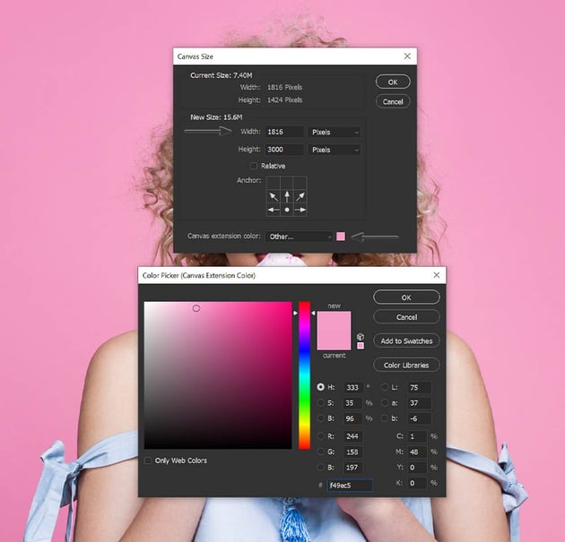Extending the background in Photoshop