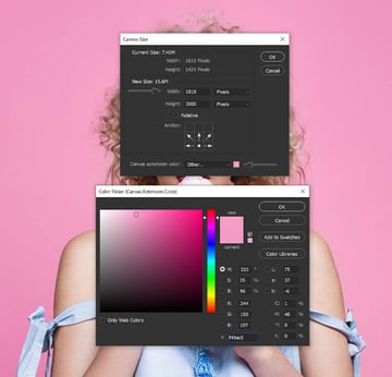 Extending the background in Photoshop