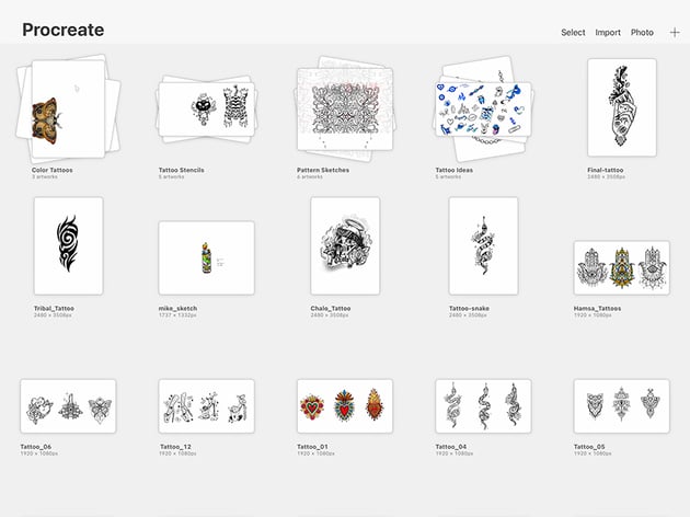 How to stack folders in the Procreate gallery