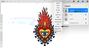 How to use Reference in Layers to Color drop and define color area