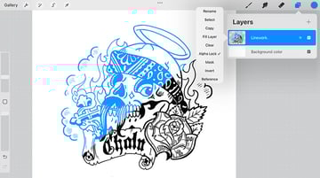 use alpha lock to lock the transparent parts of a layer so you can paint, shade, or edit only inside existing linework.