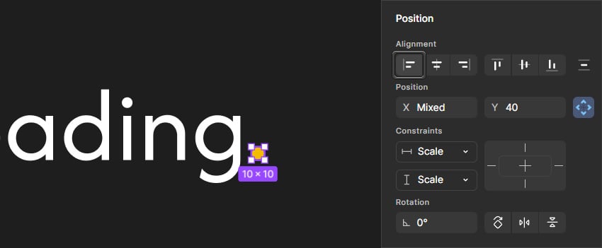 align circles to left edge