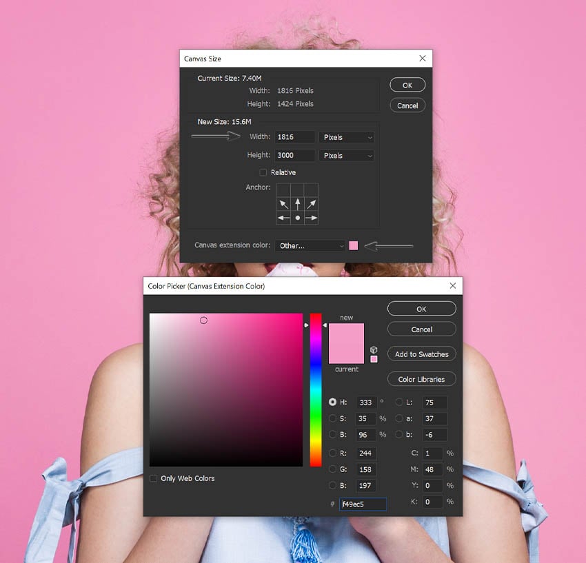 Extending the background in Photoshop
