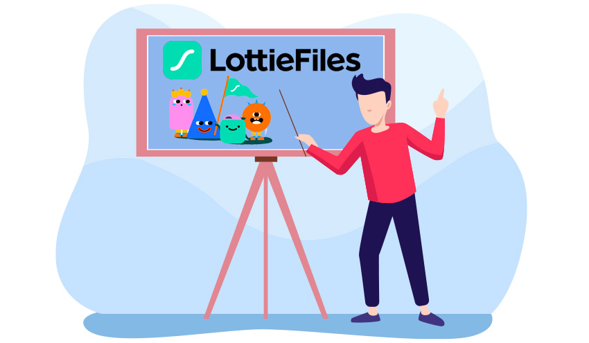 presentations and pitch decks using lottie files