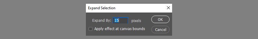 How to smooth a background in Photoshop: expand selection.