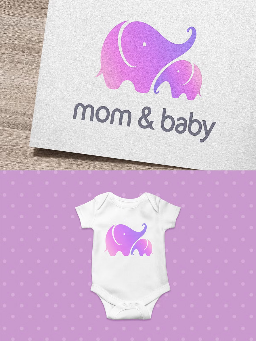 Mom and Baby Logo