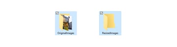 Creating folder to resize multiple images in Photoshop.