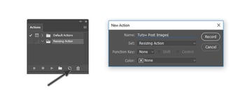 Create a New Action to resize multiple images in Adobe Photoshop.