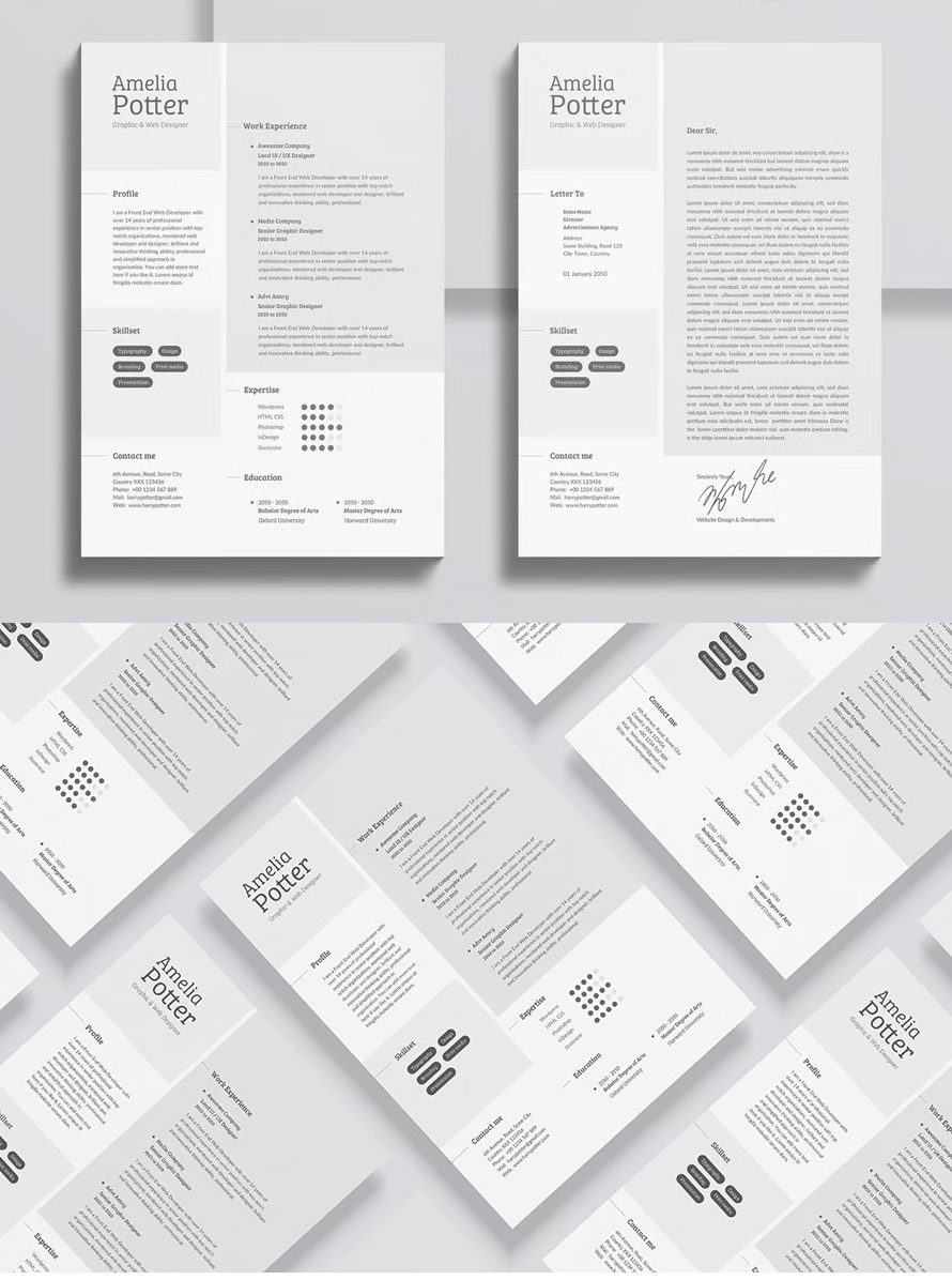 Perfect Minimal CV Resume Template