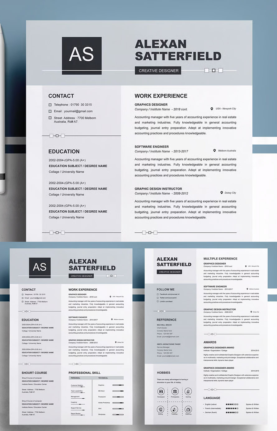 Corporate Resume Template