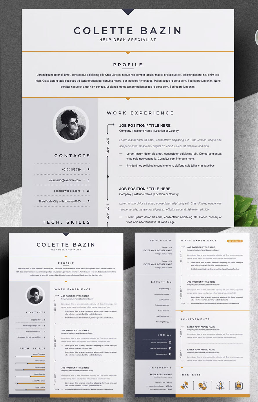 Classic And Creative Resume Template Design