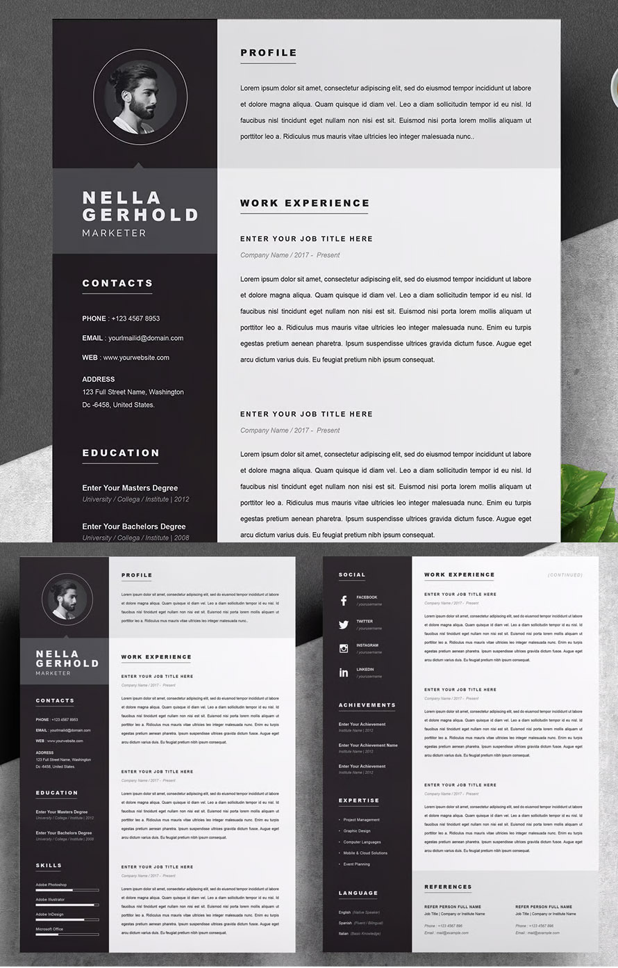 Professional Simple Resume Template Design