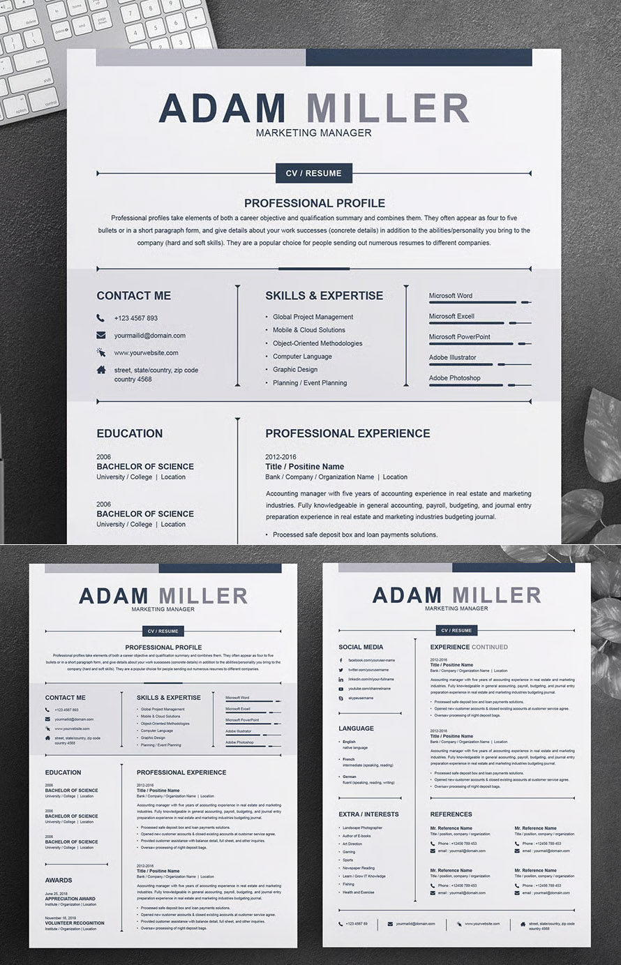 Clean Minimalist Resume Design