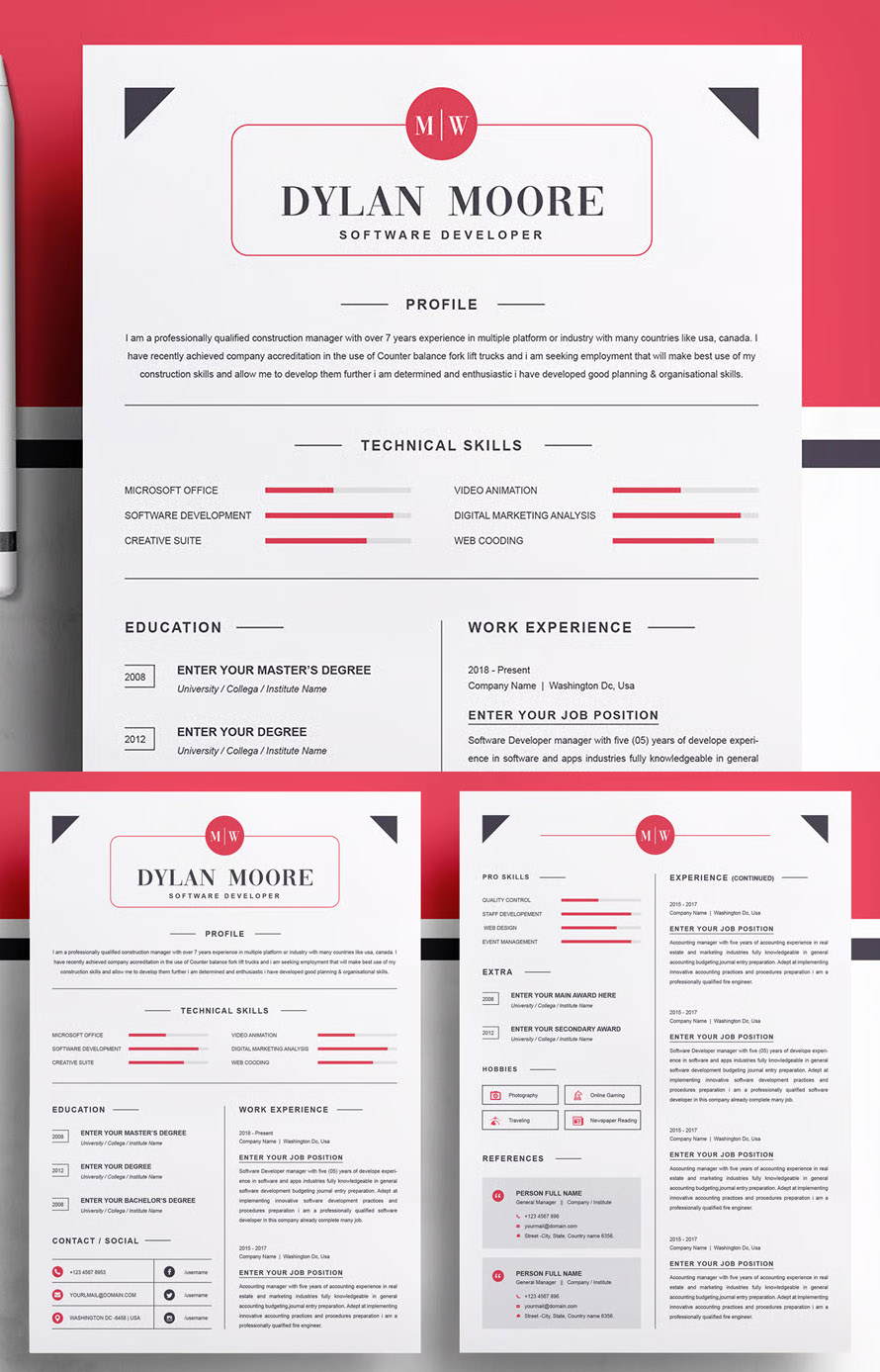 Clean And Simple Resume Template