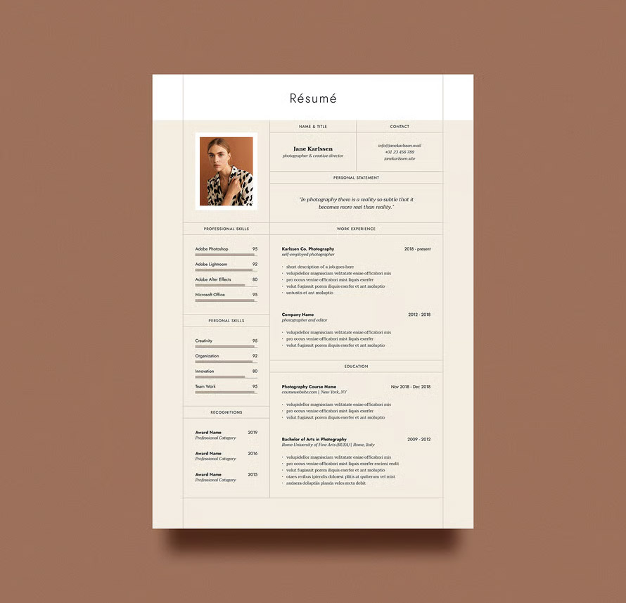 Quartus Resume Template