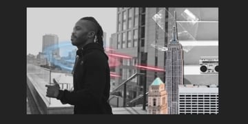 Animation collage in After Effects: foreground elements.