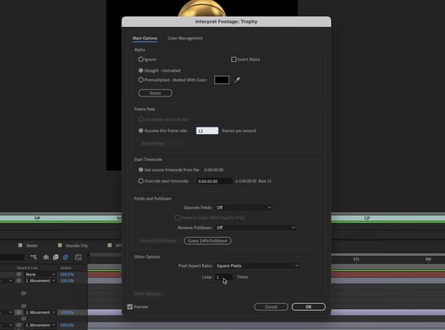 Collage animation in After Effects: using 3D assets.