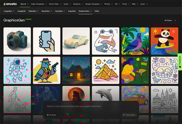 GraphicsGen Interface preview How to create a coloring book with AI