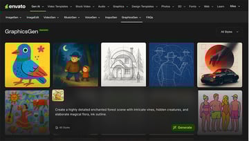 Write prompt to generate image in seconds in GraphicsGen