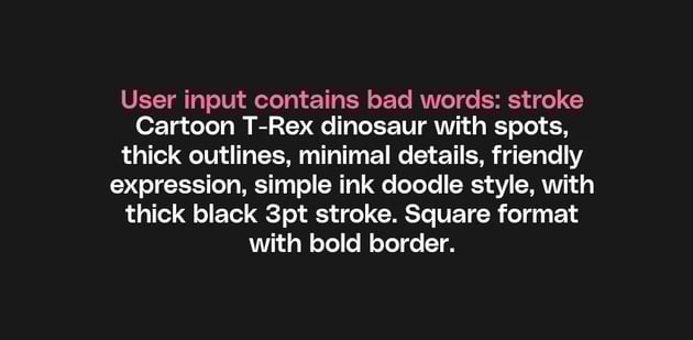 flagged bad word prompts on GraphicGen