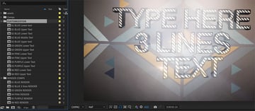 After Effects 3D text effects: Customization folder.