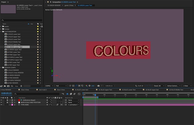 After Effects 3D text effects