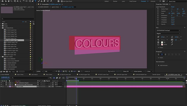 How to make 3D text in After Effects: Edit placeholder text.