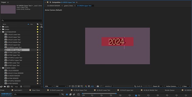 Change the 3D animated text in After Effects