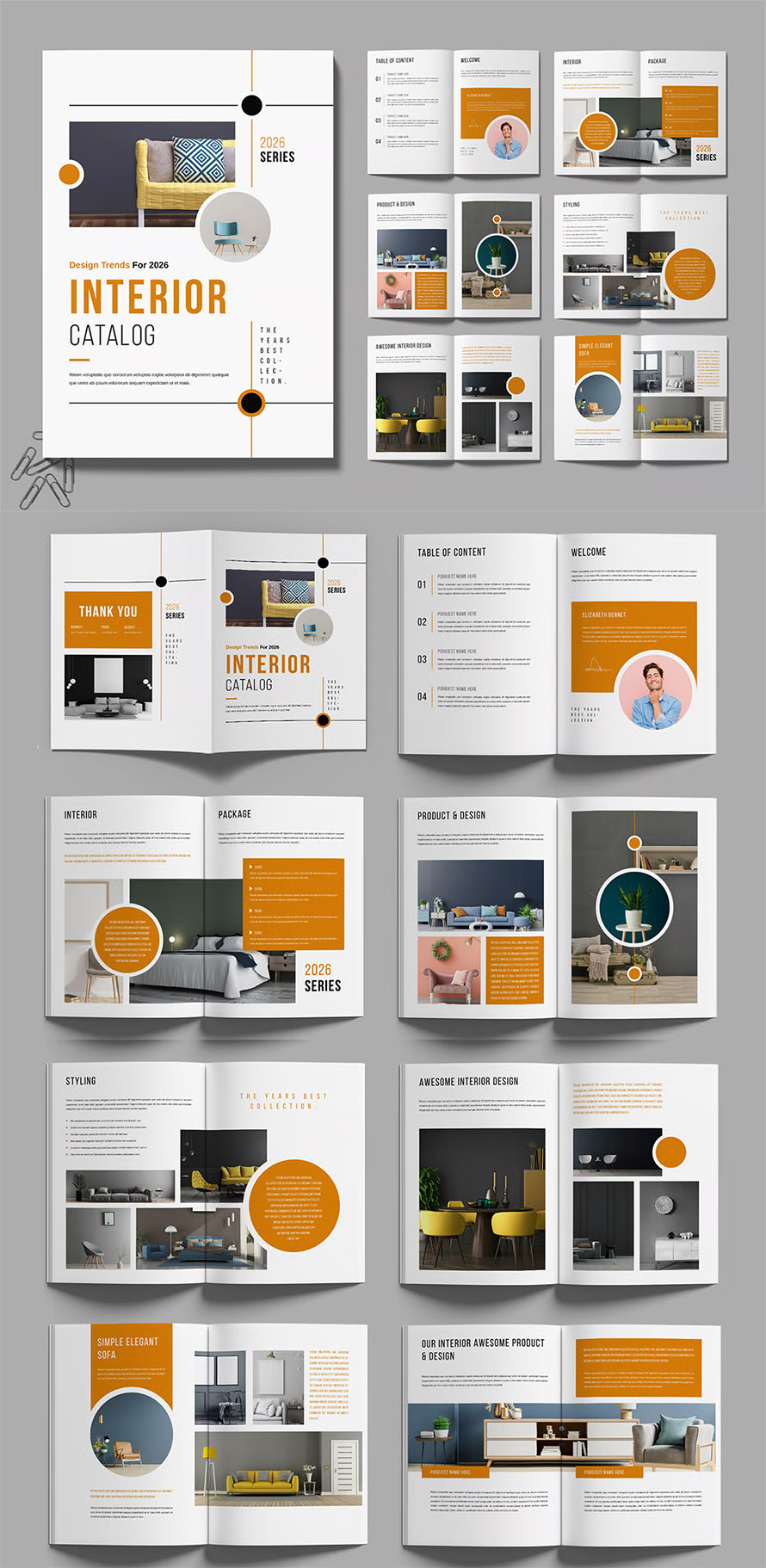 Interior Brochure Design Template Layout