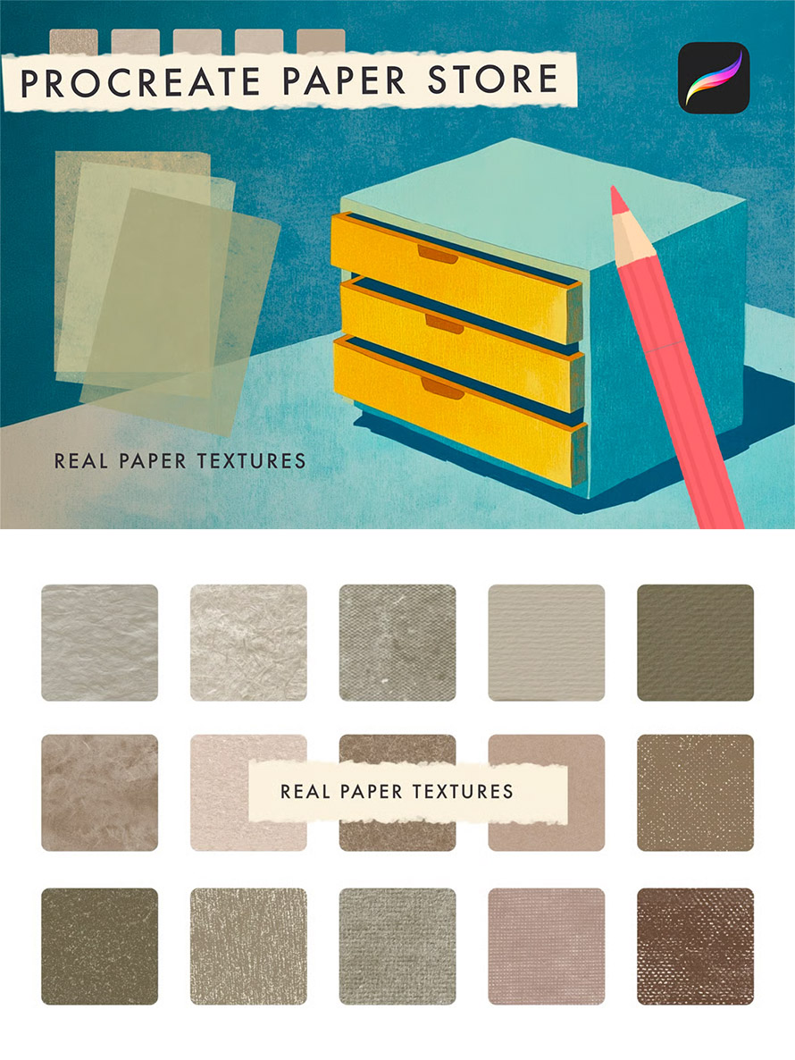 Procreate Paper Texture Brushes