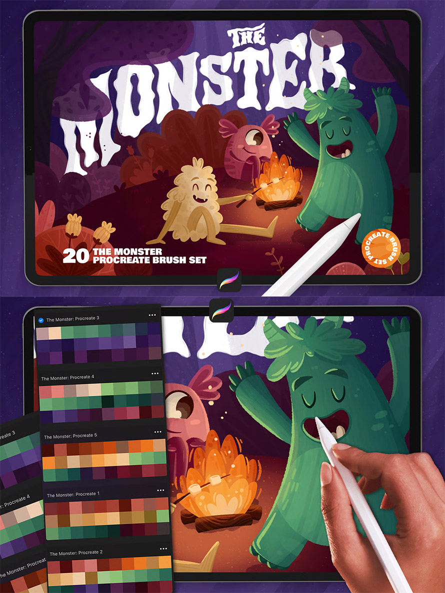 The Monster Procreate Brushes