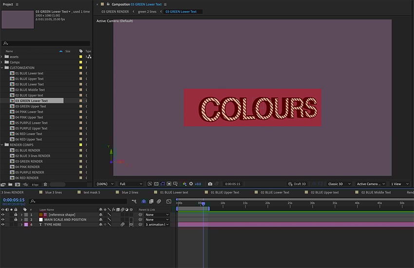 After Effects 3D text effects
