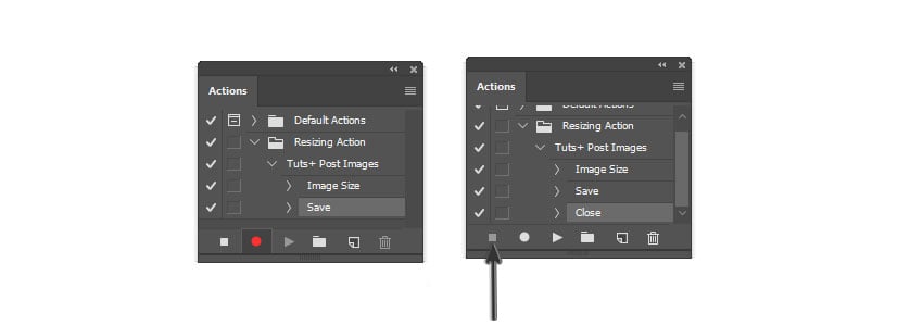 Close Out the image for the action to resize all images at once.