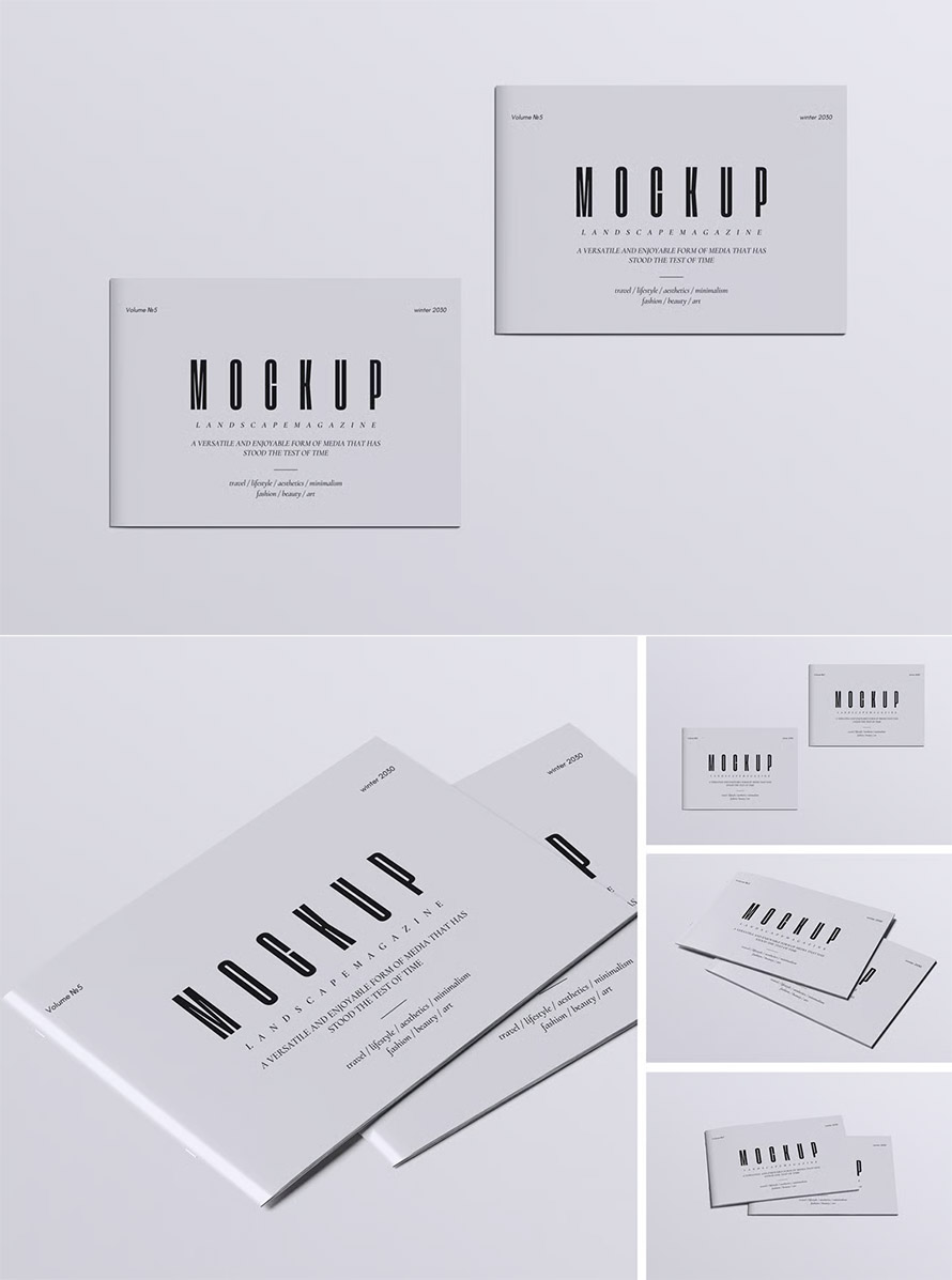 Landscape Magazine Mockup