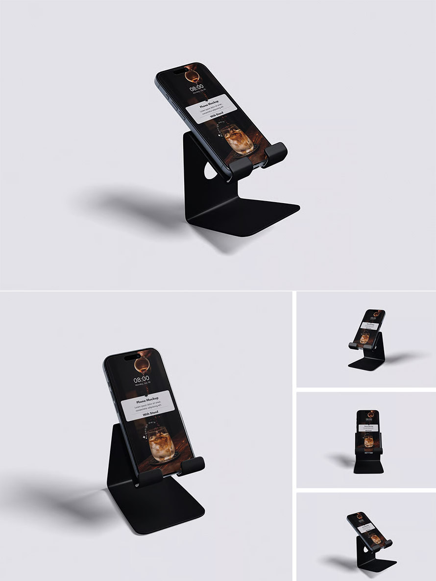 Phone With Stand Mockup
