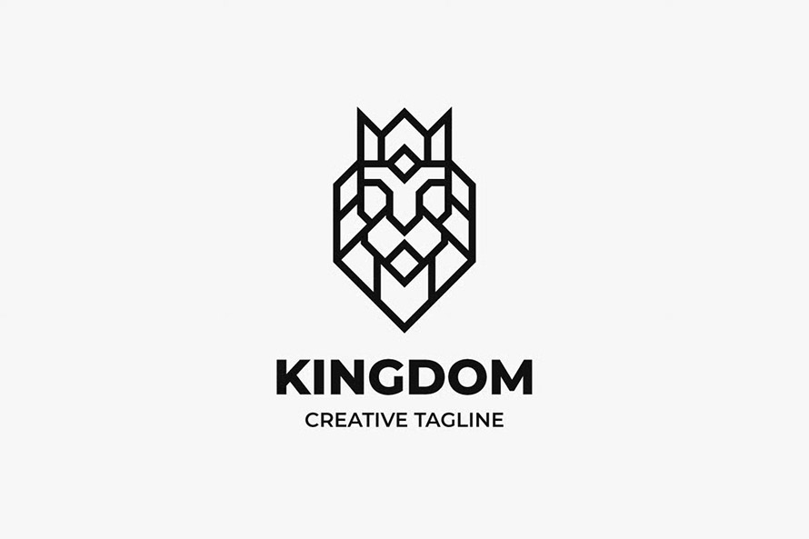 Lion King Minimalist Business Logo