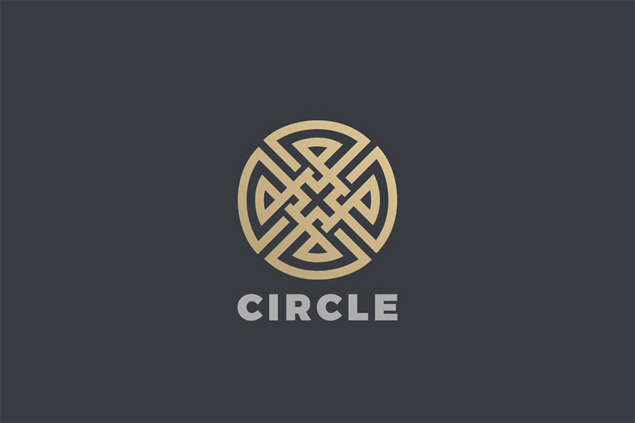 Logo Circle Cross Infinity Loop Labyrinth Maze