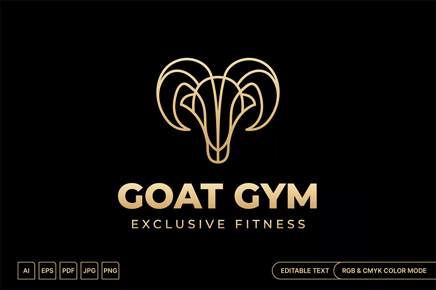 Goat Modern Minimalist Logo