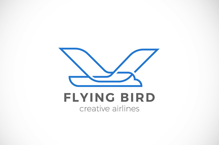 Logo Flying Bird Eagle Geometric style