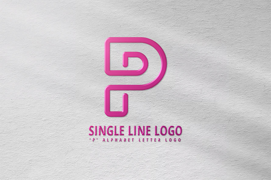 P Single Line Logo