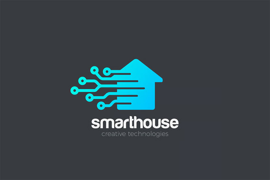 Logo Smart House digital Technology abstract
