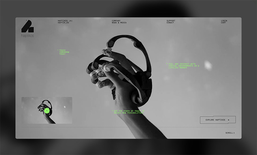 Haptikos Website Design