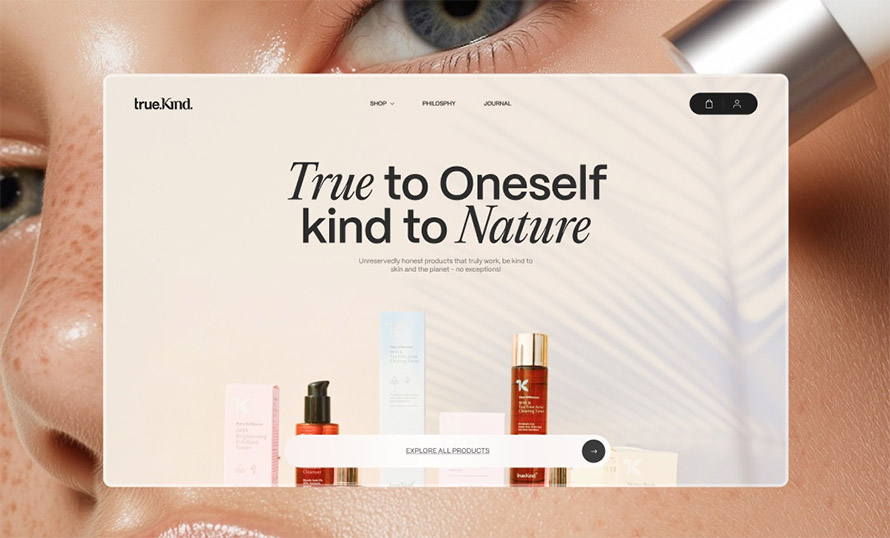Truekind Skincare Website Design