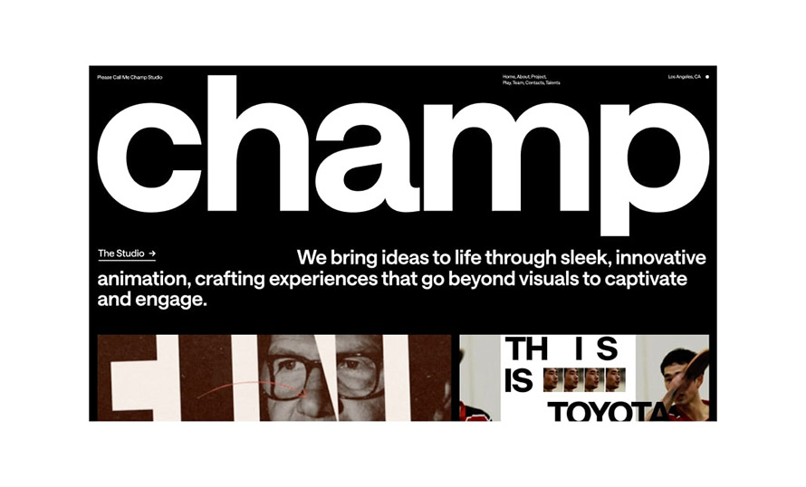 Please Call Me Champ Studio Website Design