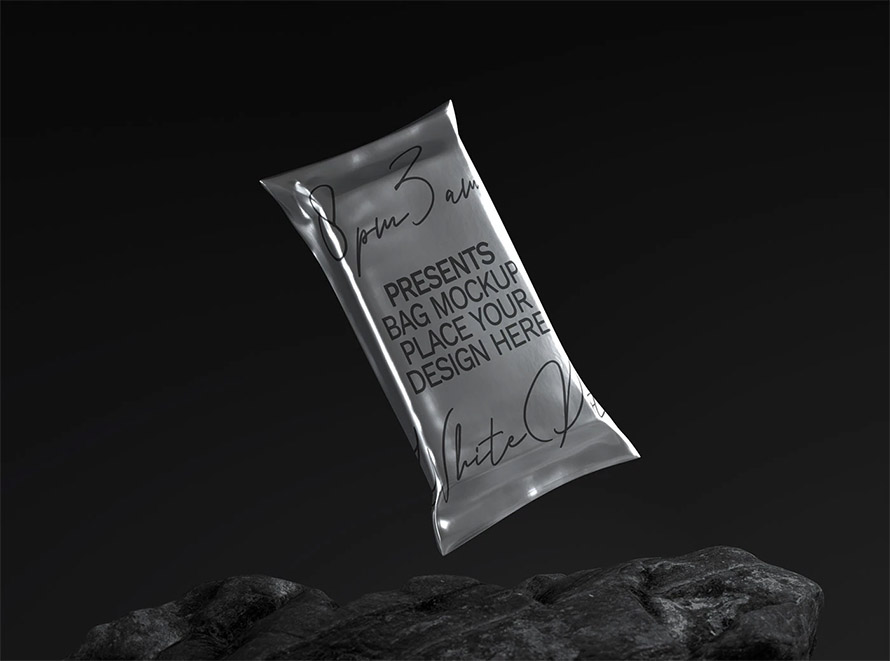 Metallic Packaging Bag FREE Mockup