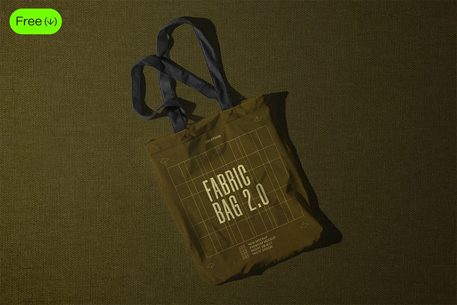 Free Fabric Bag Mockup