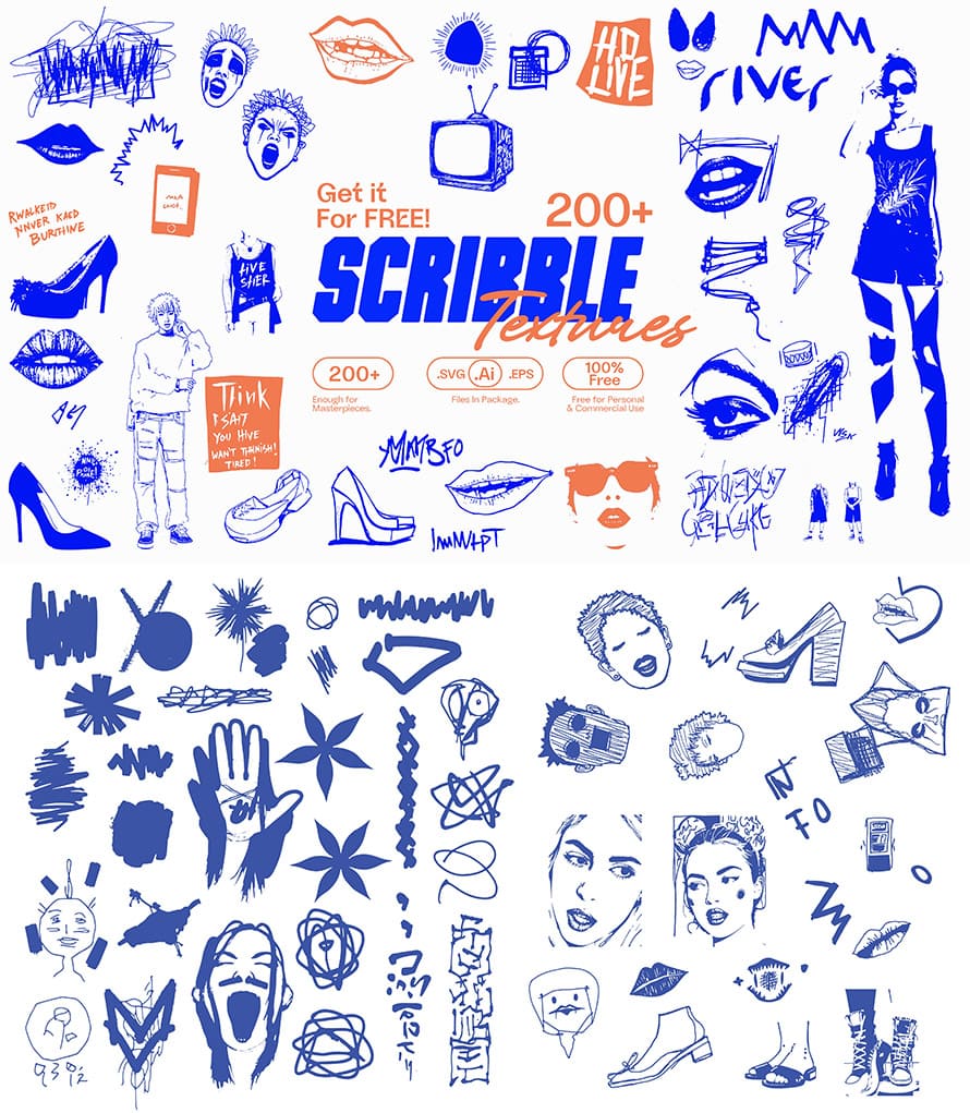 Free Scribble Textures