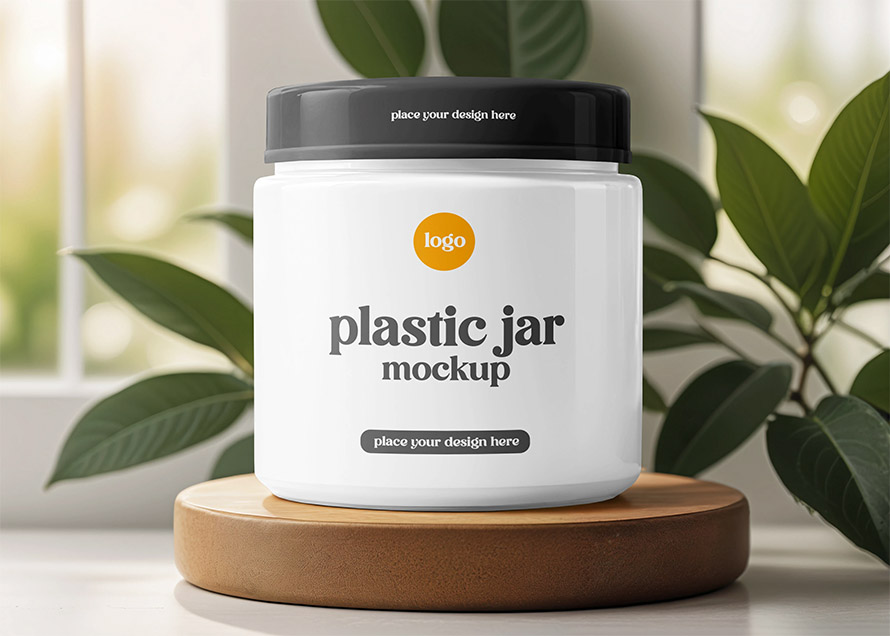 Free Matte Plastic Jar Mockup